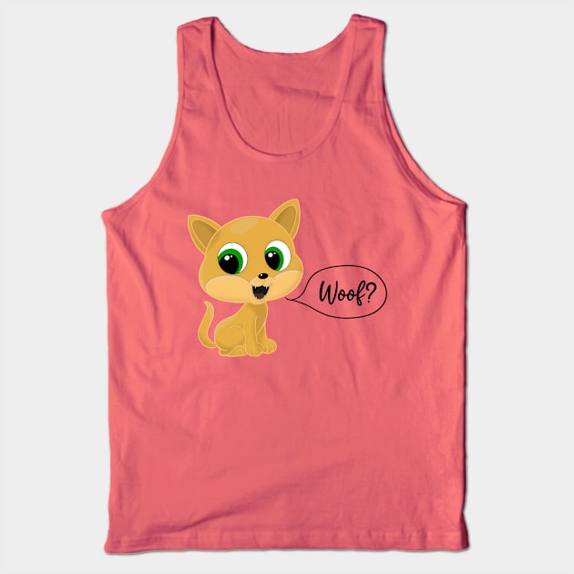 Confused Kitty Tank Top by SNCdesigns